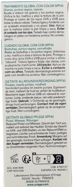 Тональний крем для обличчя Uriage Hyseac Global Color Treatment SPF30 40 мл (3661434010095) - зображення 4