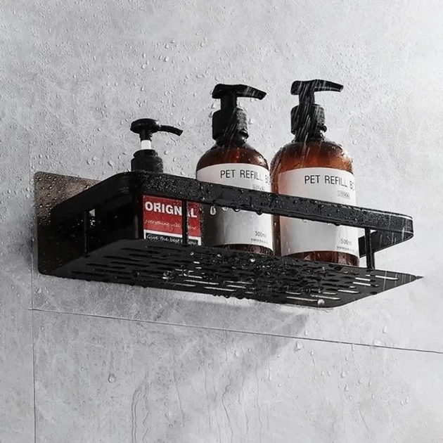 Подвесная металлическая полка для ванной комнаты Bathroom shelf Органайзер в ванную До 10 кг - изображение 9