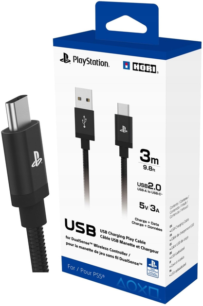 Кабель Hori USB-A - USB-C PS5 DualSense 3 м (0810050910590) - зображення 4