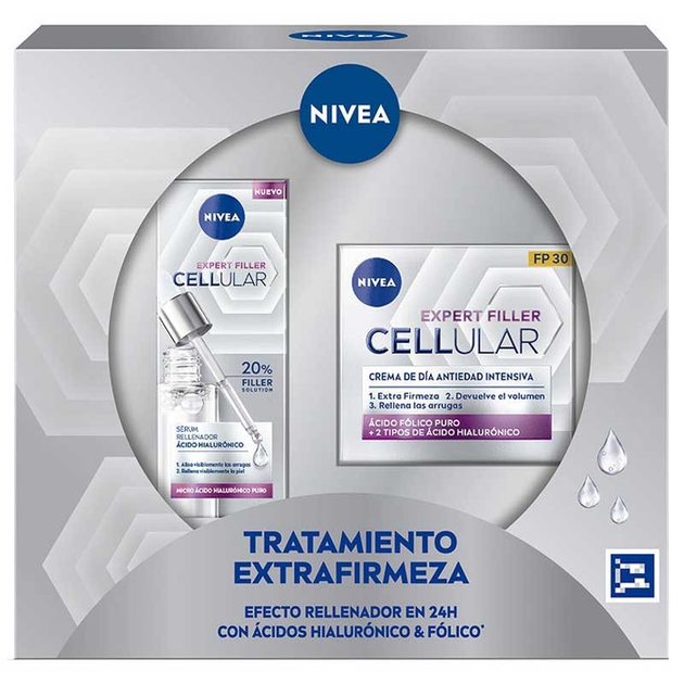 Набір для догляду за обличчям Nivea Cellular Expert Filler Денний крем з SPF захистом 50 мл + Сироватка 30 мл (8412300050654) - зображення 1