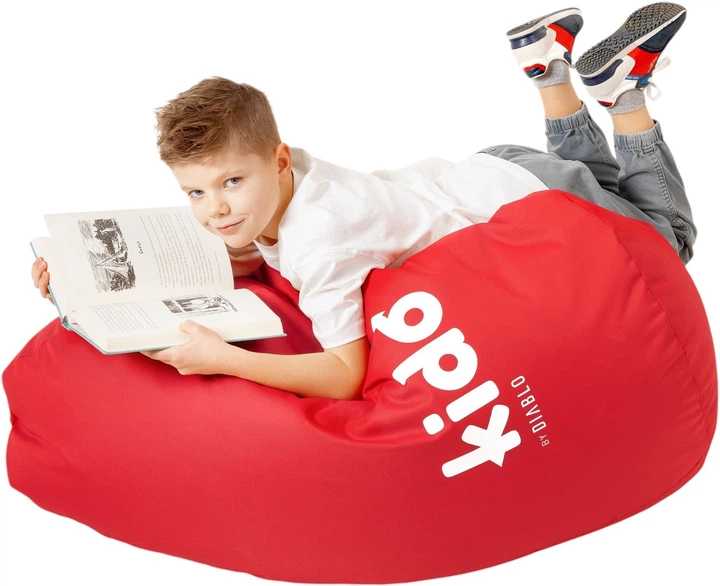 Pufa dla dziecka Diablo Chairs Kido czerwona (5904405571286) - obraz 4