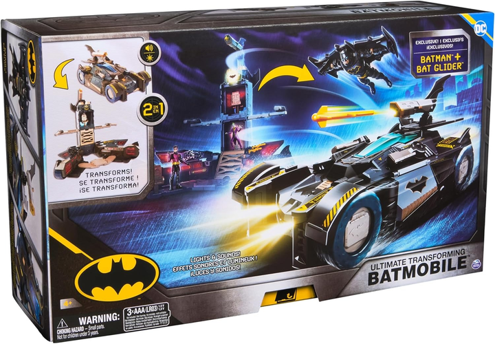 Ігровий набір Spin Master DC Batman Ultimate Transforming Batmobile + фігурка 10 см (681147018068) - зображення 1