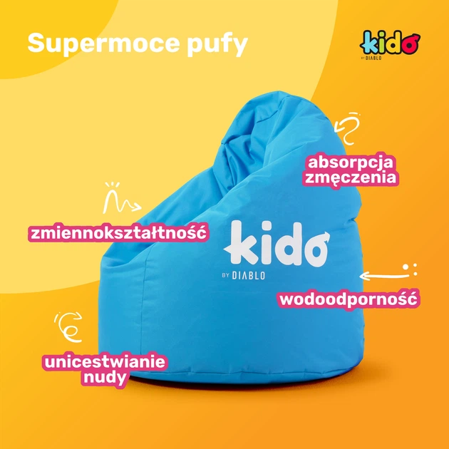 Pufa dla dziecka Diablo Chairs Kido niebieska (5904405571316) - obraz 5