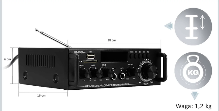 Підсилювач MusicMate MM-SC700 HarmonyVibe (5904119285042) - зображення 7