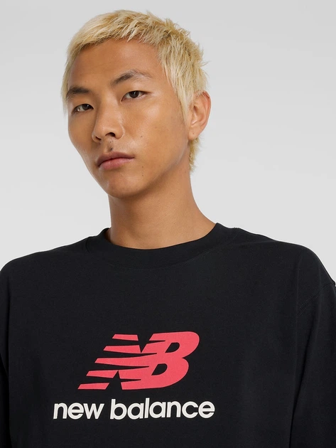 T-shirt męski bawełniany New Balance Athletics Logo MT51500 2XL Czarny (197967256462/197968578730) - obraz 6