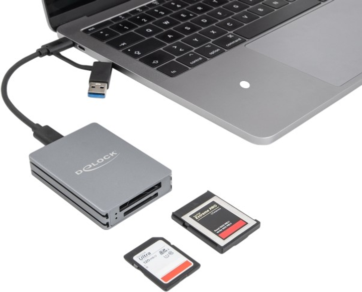 Czytnik kart Delock USB Type-C Card Reader for SD and CFexpress (4043619910113) - obraz 4