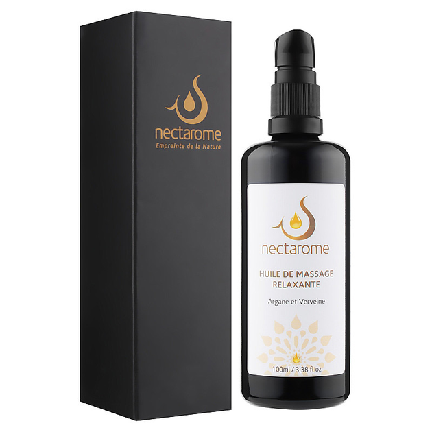 Олія масажна релаксуюча арганія + вербена Nectarome / Huile de massage Relaxante Verveine et Argane, 100 мл (NKPT04) 