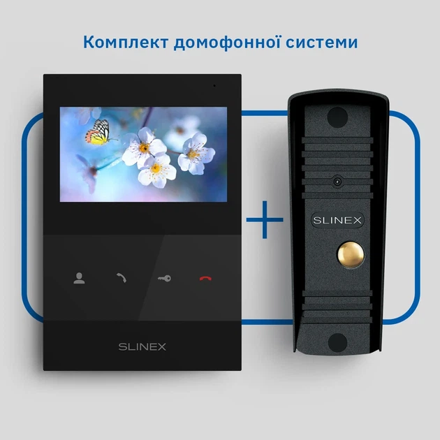 Комплект видеодомофона Slinex SQ-04(Black) + ML-16НD(Black) - Фото 1 Комплект видеодомофона Slinex SQ-04(Black) + ML-16НD(Black) - изображение 1