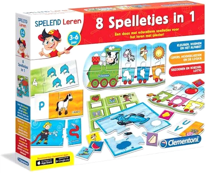 Gra planszowa Clementoni Nauka przez zabawę 8 gier w 1 (8005125668120) - obraz 10
