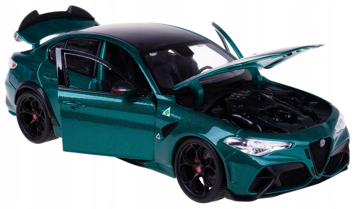 Model metalowy Bburago Alfa Romeo Giulia GTA 1:18 zielony (4893993014460) - obraz 5