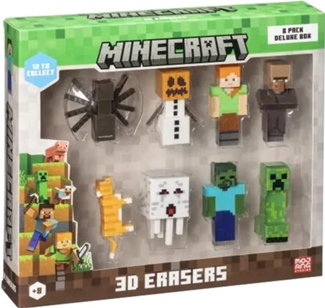 Zestaw figurek Mojang Minecraft 3D Erasers DeluxeBox B 3.8 cm (7290120514263) - obraz 1