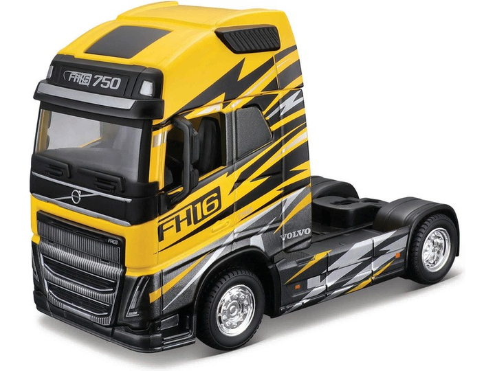 Машинка металева Bburago вантажівка Street Fire Volvo FH16 1:43 жовто-чорна (4893993322053) - зображення 1