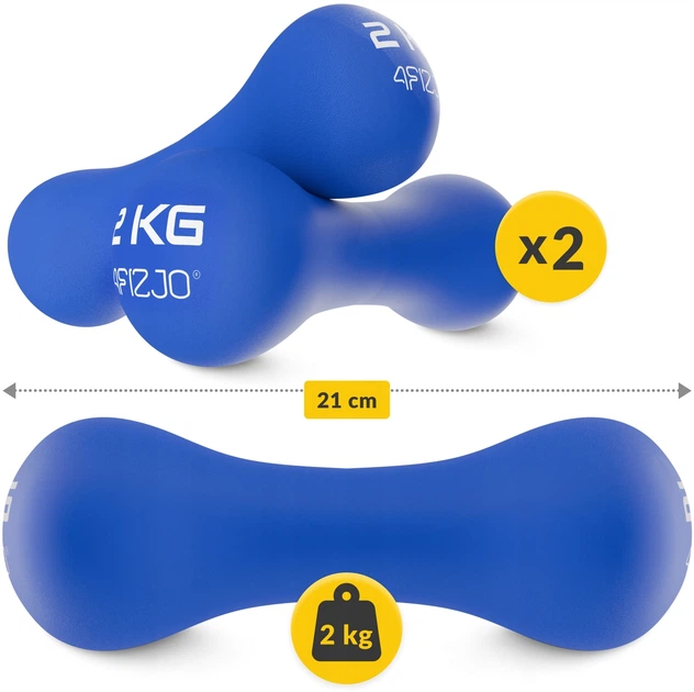 Гантели виниловые 4FIZJO 8-shape 2 x 2 кг (P-5907739312020) - изображение 2