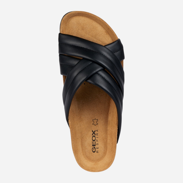 Klapki damskie na korku Geox D35SYC000BC-C9999 37 24 cm Czarne (8056206045538) - obraz 4