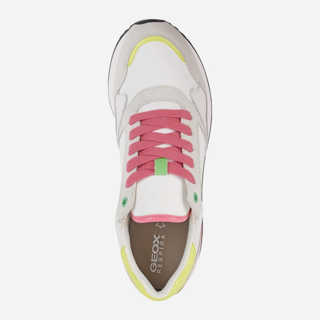 Sneakersy damskie do kostki Geox D25RTB0FU22-C1441 39 25.4 cm Biały/Fuksja (8050036576835) - obraz 4