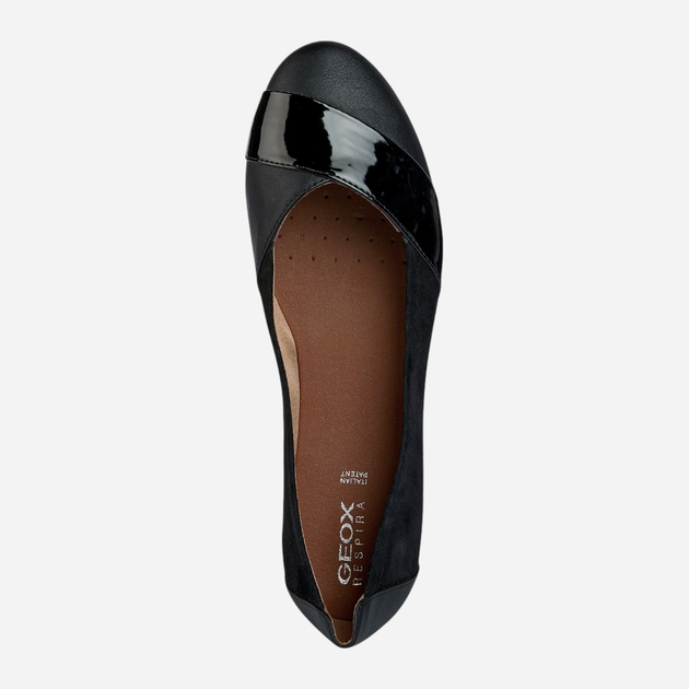 Baleriny damskie Geox D35Y7A021BC-C9999 39 25.4 cm Czarne (8050036969705) - obraz 4