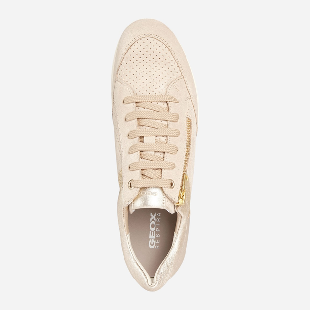 Sneakersy damskie do kostki Geox D3568B022Y2-CH62X 37 24 cm Kremowy/Złoty (8056206052864) - obraz 4