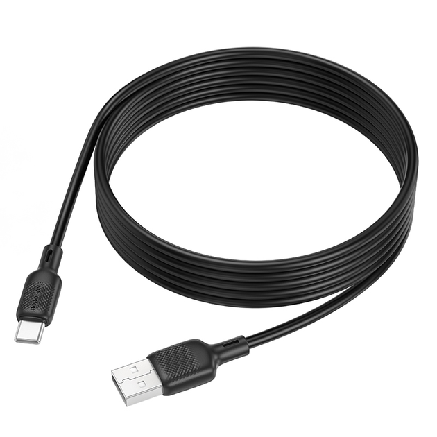 Кабель BOROFONE BX113 Lenny silicone charging data cable Type-C(L=2M) Black (6941991115509) - Фото 1 Кабель BOROFONE BX113 Lenny silicone charging data cable Type-C(L=2M) Black (6941991115509) - изображение 1