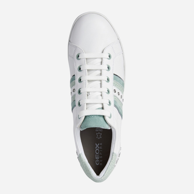 Sneakersy damskie do kostki Geox D151BA08541-C0478 39 25.4 cm Biały/Miętowy (8050036517241) - obraz 4