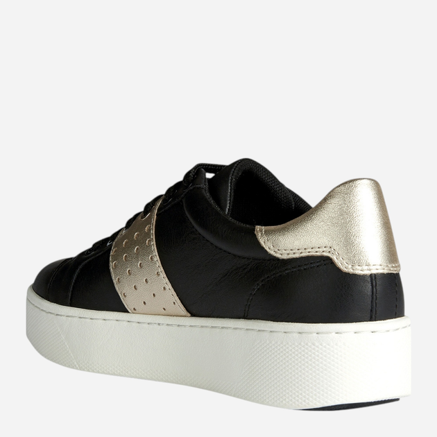 Sneakersy damskie do kostki Geox D35QXB085Y2-C0495 36 23.4 cm Czarny/Złoty (8056206039551) - obraz 3