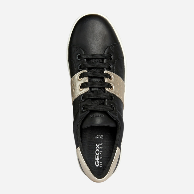 Sneakersy damskie do kostki Geox D35QXB085Y2-C0495 36 23.4 cm Czarny/Złoty (8056206039551) - obraz 4