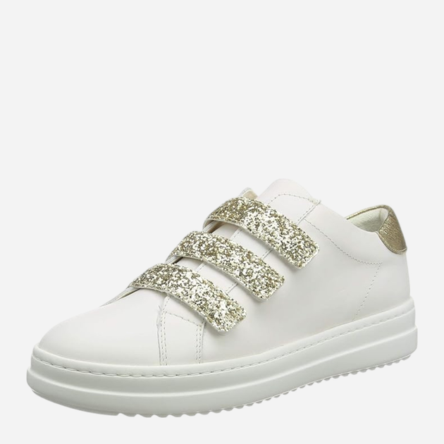 Sneakersy damskie do kostki Geox D15FEC085EW-C0451 36 23.4 cm Biały/Złoty (8050036012036) - obraz 3