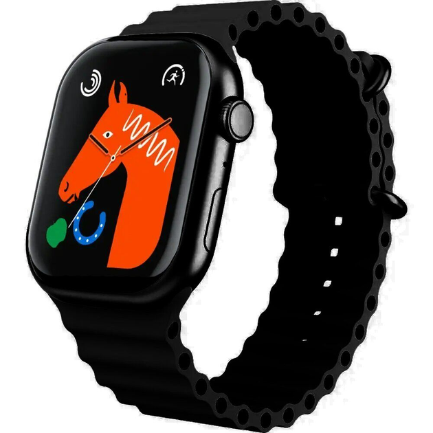 Смарт-годинник Smart Watch XO W8 Pro 49 mm з функцією дзвінка Black - зображення 2