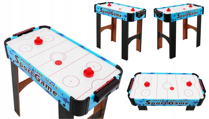 Gra Ramiz zręcznościowa w Cymbergaj Air Hockey z stołem z płyty MDF + Dmuchawy powietrzne + 2 Grzybki + 2 Krążki Niebieski (5903864901191) - obraz 2