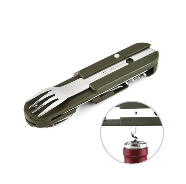 Мультитул JB Tacticals 8 в 1 Туристичний Набір Зелений з Чохлом - зображення 2