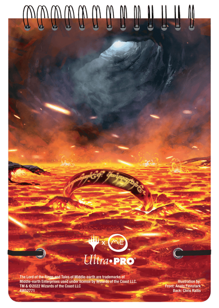 Блокнот для запису результатів гри Ultra Pro: Magic the Gathering - The Lord of the Rings - Tales of Middle-Earth - Spiral Life Pad - Frodo (0074427198336) - зображення 2