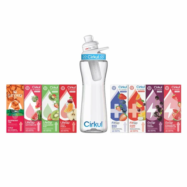 Стартовый набор Бутылка Cirkul 650 мл и 8 картриджей Cirkul Water Bottle Starter Kit 8 Flavor Cartridges 20389 - изображение 2