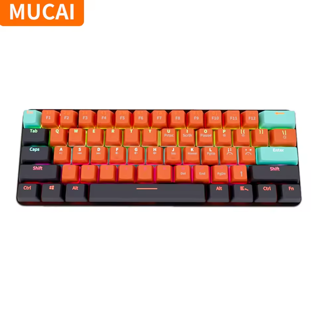 Механічна ігрова клавіатура MUCAI MKA610 60% проводова червоні свічі Red Switch RGB-підсвітка Hot Swap - Фото 1 Механічна ігрова клавіатура MUCAI MKA610 60% проводова червоні свічі Red Switch RGB-підсвітка Hot Swap - зображення 1