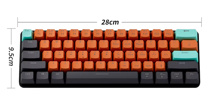 Механічна ігрова клавіатура MUCAI MKA610 60% проводова червоні свічі Red Switch RGB-підсвітка Hot Swap - Фото 2 Механічна ігрова клавіатура MUCAI MKA610 60% проводова червоні свічі Red Switch RGB-підсвітка Hot Swap - зображення 2