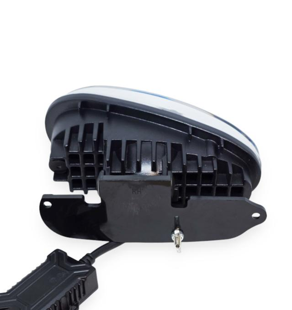Светодиодная балка BI-Led ПТФ противотуманная фара 70W Daewoo Lanos линзованые металлические Белый свет (05815) - изображение 7