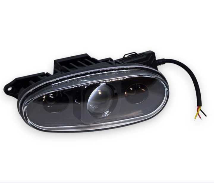 Светодиодная балка BI-Led ПТФ противотуманная фара 70W Daewoo Lanos линзованые металлические Белый свет (05815) - изображение 8