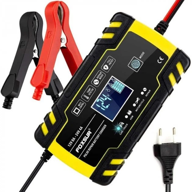 Зарядное устройство Foxsur 12V-8A/24V-4A – для АКБ авто, AGM и GEL с функцией восстановления - изображение 4