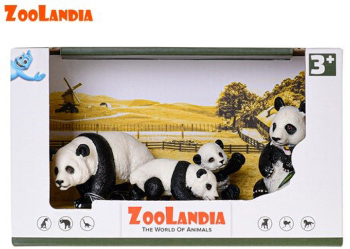 Figurki Mikro Trading Zoolandia panda z rodziną (8592117510456) - obraz 1