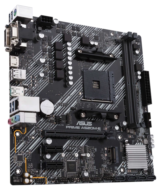 Материнская плата Asus Prime A520M-E/CSM (sAM4, AMD A520, PCI-Ex16) - Фото 3 Материнская плата Asus Prime A520M-E/CSM (sAM4, AMD A520, PCI-Ex16) - изображение 3