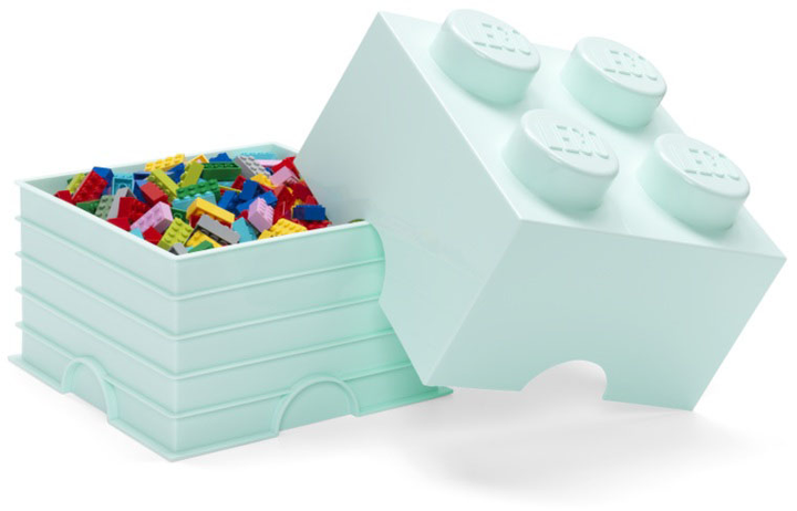 Pudełko do przechowywania klocków konstrukcyjnych LEGO Storage Brick 4 Aqua Blue (40031742) - obraz 3