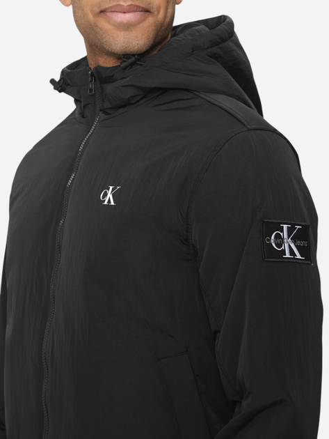 Куртка демісезонна з капюшоном чоловіча Calvin Klein Jeans J30J325596-BEH XL Чорна (8720639021109) - зображення 4