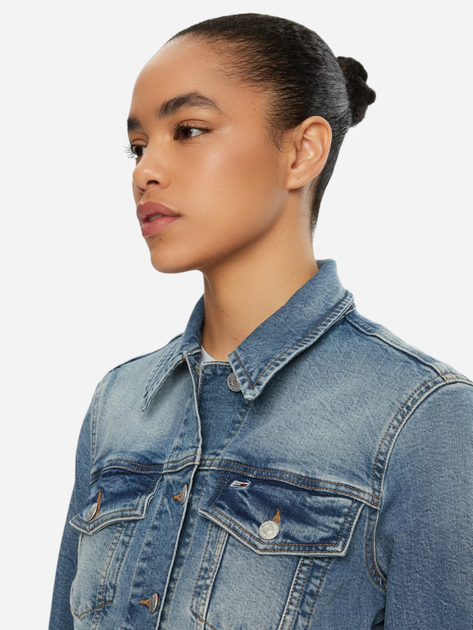 Kurtka jeansowa damska Tommy Jeans DW0DW19858-1AB XS Niebieska (8720638505587) - obraz 4