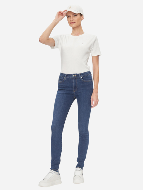 Koszulka damska bawełniana Tommy Hilfiger WW0WW40587-YBL L Biała (8720646208494) - obraz 3