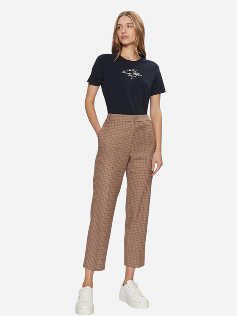 Koszulka damska bawełniana Tommy Hilfiger WW0WW43895-C1G L Ciemnogranatowa (8720638405825) - obraz 3