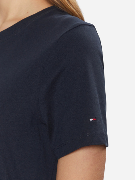 Koszulka damska bawełniana Tommy Hilfiger WW0WW43895-C1G L Ciemnogranatowa (8720638405825) - obraz 5