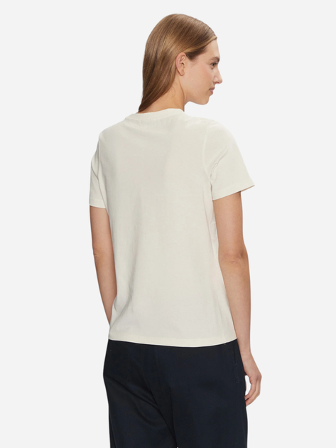 Футболка бавовняна жіноча Tommy Hilfiger WW0WW43895-Z00 L Молочна (8720638396444) - зображення 2