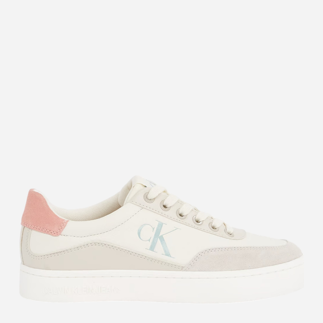Sneakersy damskie skórzane Calvin Klein Jeans YW0YW01668-0LD 37 Mleczne (8721107082363) - obraz 1