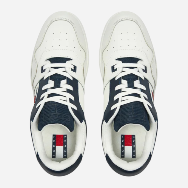 Sneakersy męskie do kostki Tommy Jeans EM0EM01395-DW4 42 Białe (8720638202769) - obraz 4