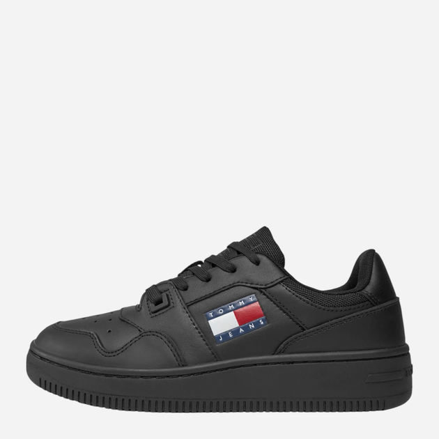 Sneakersy damskie skórzane do kostki Tommy Jeans EN0EN02505 38 Czarne (8720646012244) - obraz 3