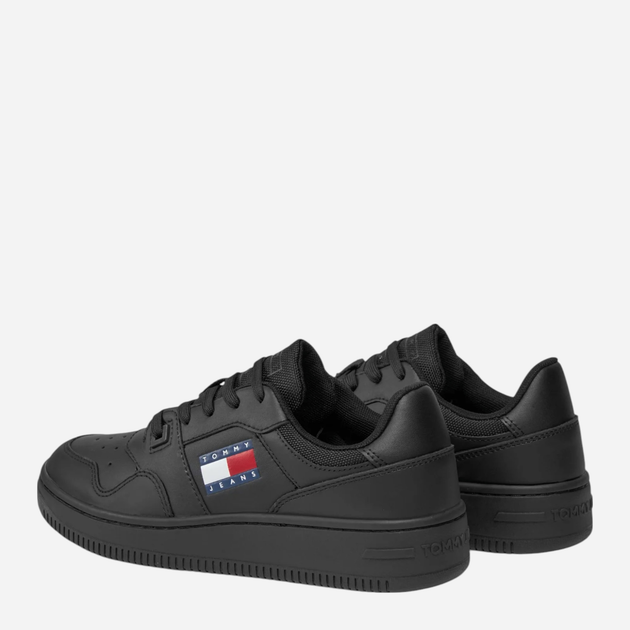 Sneakersy damskie skórzane do kostki Tommy Jeans EN0EN02505 36 Czarne (8720646012206) - obraz 4