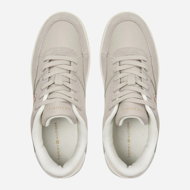 Sneakersy damskie do kostki Tommy Hilfiger FW0FW08615-PQU 39 Jasnoszare (8720638341284) - obraz 4